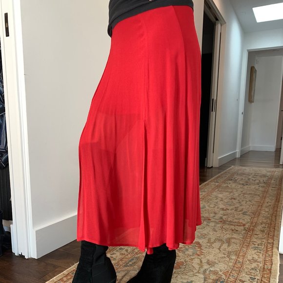 Reformation red midi skirt - Picture 2 of 6